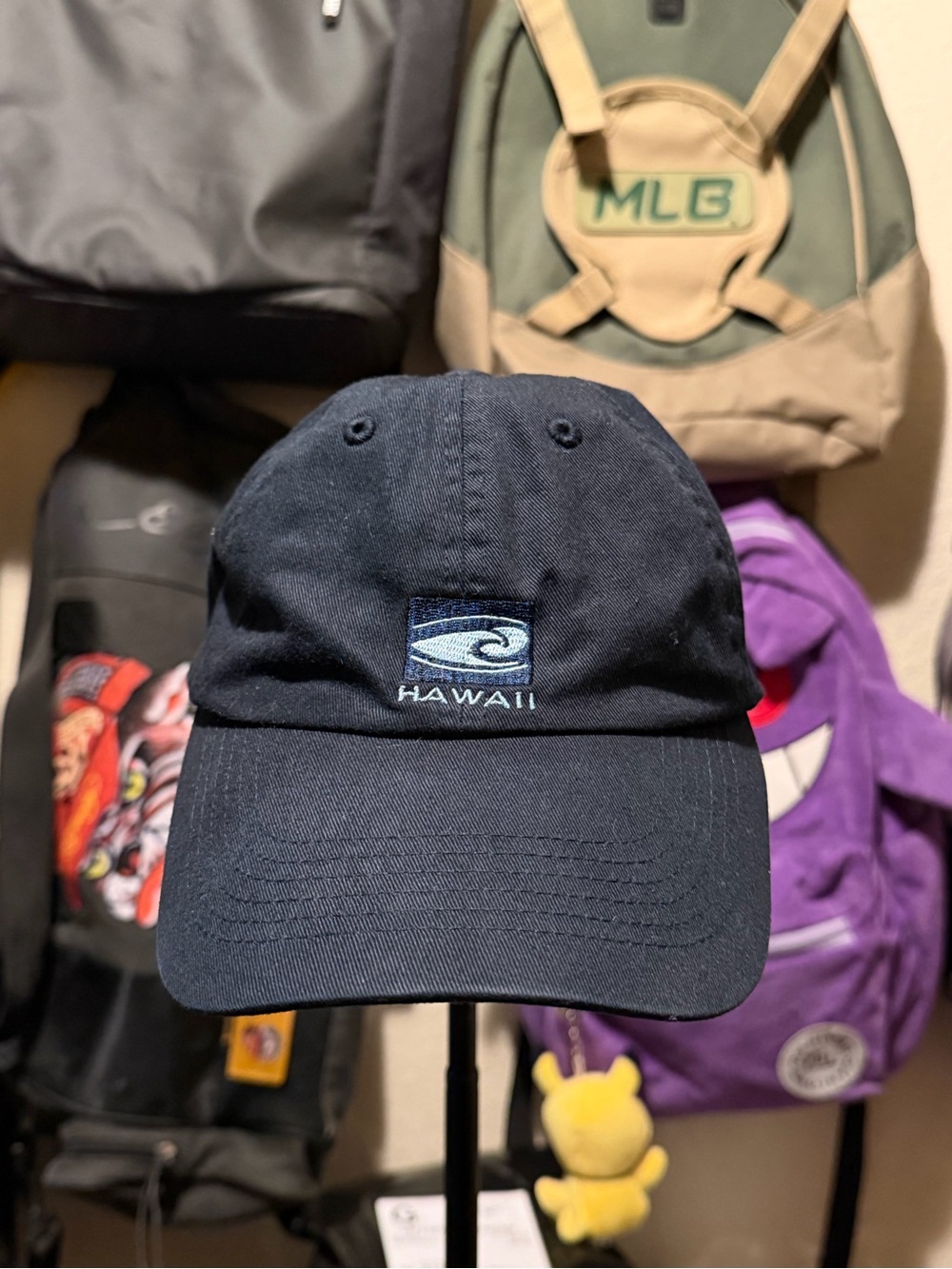Navy Hawaii Wave Logo Baseball Cap
